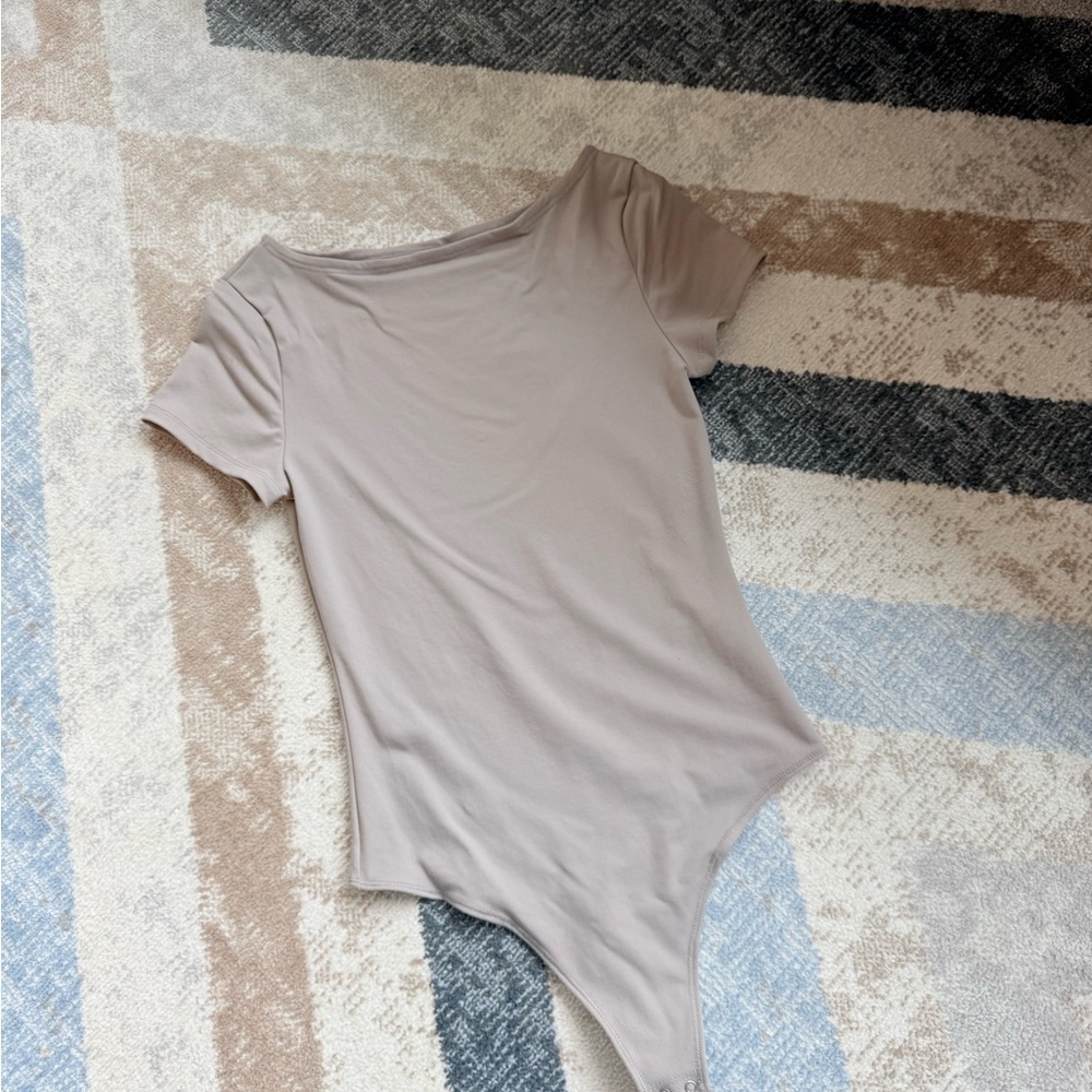 Abercrombie & Fitch Light Gray Soft Bodysuit